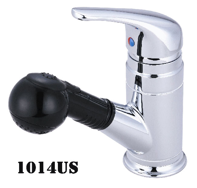 Salon Faucet & Spa Faucet, Single Handle Pull-Out Salon Faucet with Built-in Vacuum Breaker and 