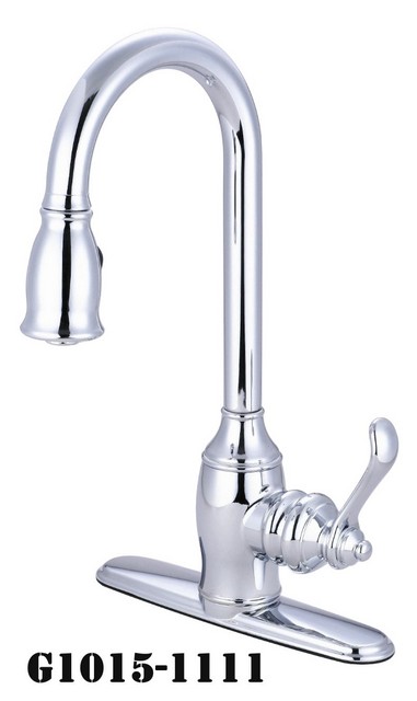 Pull Down Kitchen Faucet, Single-Handle Pull-Down Sprayer Kitchen Faucet