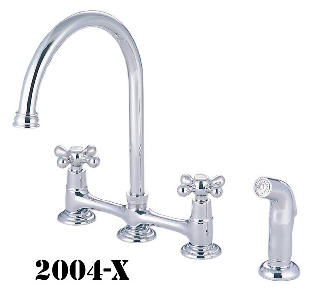 Two Handle Kitchen Faucet With Spray